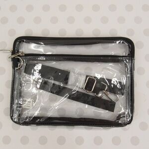 Clear Zip Top Bag w/ Black Strap